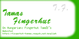 tamas fingerhut business card